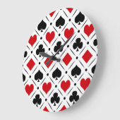 のカード遊は記号に合う ラージ壁時計 (傾斜)