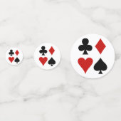 のカード遊スーツデザインテーブル紙吹雪 コンフェッティ (裏面)