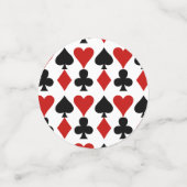 のカード遊スーツデザインテーブル紙吹雪 コンフェッティ (スモール正面)