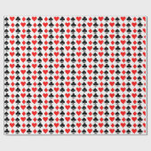 のカード遊スーツハートダイヤモンドスペードクラブ ラッピングペーパー (フラット)