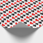 のカード遊スーツハートダイヤモンドスペードクラブ ラッピングペーパー (角)