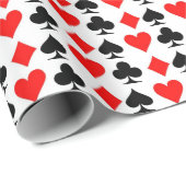 のカード遊スーツハートダイヤモンドスペードクラブ ラッピングペーパー (ロールコーナー)