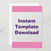 のカー結婚ドインスタントダウンロードテンプレート 招待状 (正面/裏面)