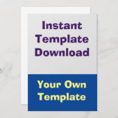 のカー結婚ドインスタントダウンロードテンプレート 招待状 (正面/裏面)