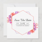 のカー結婚ド美しいフローラ認識カード 招待状 (裏面)