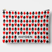 のカー遊ドがパターンに適合パーソナライズされた アクセサリーポーチ (正面)