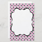 のカー遊ドはピンクとブラックに合う 便箋 (正面/裏面)