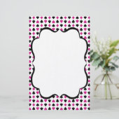 のカー遊ドはピンクとブラックに合う 便箋 (スタンド正面)