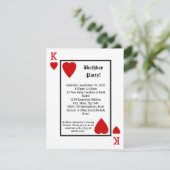 のカー遊ドキングハート誕生日パーティーの招待 招待状 (スタンド正面)