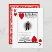 のカー遊ドキングフォト誕生日パーティーの招待 招待状 (正面/裏面)