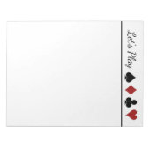 のカー遊ドスコアパッド、狭いエッジのデザイン ノートパッド (正面)