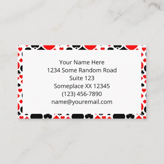 のカー遊ドスーツの模様 名刺 (裏面)