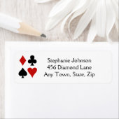 のカー遊ドスーツデザイン差出人住所ラベル ラベル (インサイチュ)