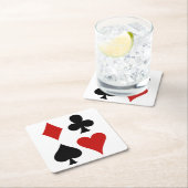 のカー遊ドスーツデザイン紙コースター スクエアペーパーコースター (インサイチュ)