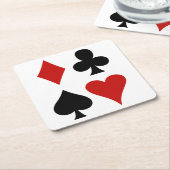 のカー遊ドスーツデザイン紙コースター スクエアペーパーコースター (アングル)