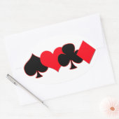 のカー遊ドスーツ 楕円形シール (封筒)