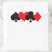 のカー遊ドスーツ 楕円形シール (バッグ)