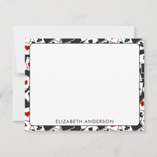 のカー遊ドパターンカジノテーマノートカード ノートカード (正面)