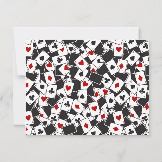 のカー遊ドパターンカジノテーマノートカード ノートカード (裏面)