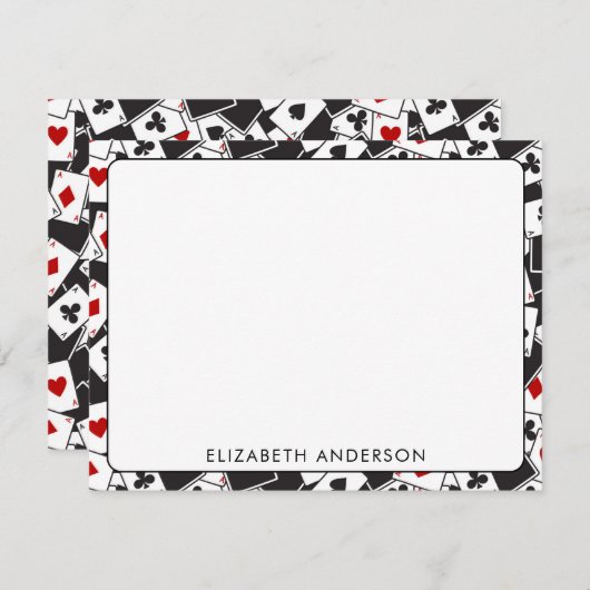 のカー遊ドパターンカジノテーマノートカード ノートカード (正面/裏面)