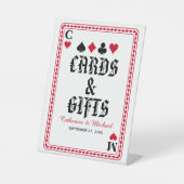 のカー遊ドベガスカジノウェディングカードとギフト 台座サイン (正面)