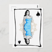 のカー遊ド漫画の女の子スペード ポストカード (正面/裏面)