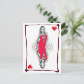 のカー遊ド漫画の女の子ハート ポストカード (スタンド正面)