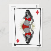 のカー遊ド漫画の少女ダイヤモンド ポストカード (正面/裏面)