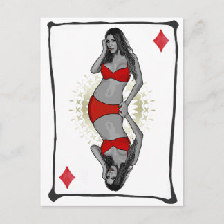 のカー遊ド漫画の少女ダイヤモンド ポストカード