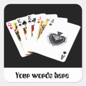 のカー遊ド賭博カスタマイズ可能ステッカー スクエアシール (正面)