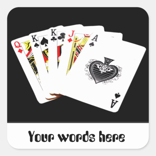 のカー遊ド賭博カスタマイズ可能ステッカー スクエアシール (正面)