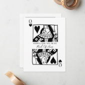 のカー遊ドLas Vegasメイド・オブ・オーナー(花嫁付き添い人)提案カード ノートカード (正面/裏面インサイチュ)