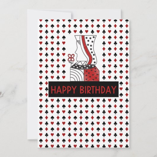 のカー遊ドQUEEN誕生日カード サンキューカード (正面)