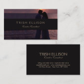 のカ結婚ードフォトカップルカスタムテンプレート 名刺 (正面/裏面)