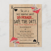 のカ遊ード熱狂するマッシュルームの日付を保存 インビテーションポストカード (正面)