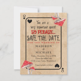 のカ遊ード熱狂するマッシュルームの日付を保存 マグネット招待状