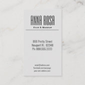 *~*のガーリーで幾何学的な銀及びターコイズの水彩画 名刺 (裏面)