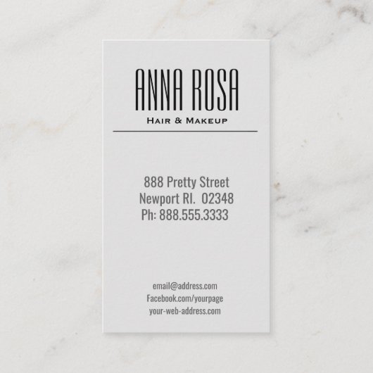 *~*のガーリーで幾何学的な銀及びターコイズの水彩画 名刺 (裏面)