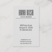 *~*のガーリーで幾何学的な銀及びターコイズの水彩画 名刺 (裏面)