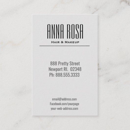 *~*のガーリーで幾何学的な銀及びターコイズの水彩画 名刺 (裏面)