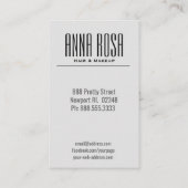 *~*のガーリーな幾何学的な銀及びターコイズの水彩画 名刺 (裏面)