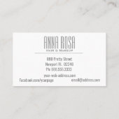 *~*のガーリーな幾何学的な銀製のターコイズの水彩画 名刺 (裏面)