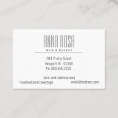 *~*のガーリーな銀製の幾何学的なターコイズの水彩画 名刺 (裏面)