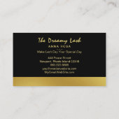 *~*のガーリーな青いピンクの星の鞭の額延長 名刺 (裏面)