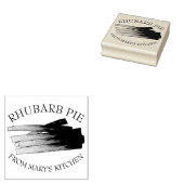 のキッチンからルバーブの茎の自家製パイ ラバースタンプ (押印)
