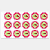 のキッチンからルバーブの茎の自家製パイ ラベル (シート)