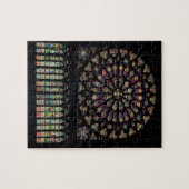 のキリストを描写する南transeptのバラ窓 ジグソーパズル (横)