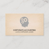 のギア考え紙テクスチャの背景 名刺 (正面)