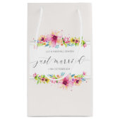 |のギフトバッグを結婚する美しいたった今結婚しました スモールペーパーバッグ (裏面)