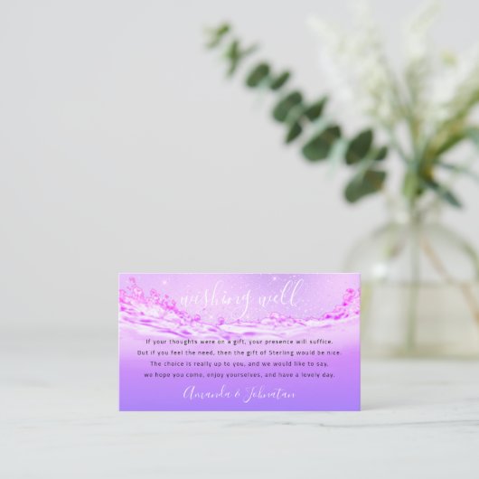 のギフト結婚金の優れた購入を望む 名刺 (スタンド正面)